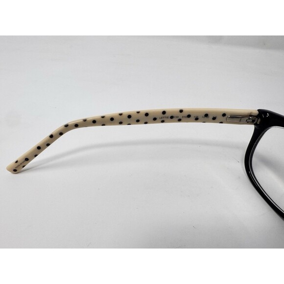 Kate Spade Tattie BY20 Eyeglass Frames Only 51-17-135 Black Cream Polka Dot Case main image 10